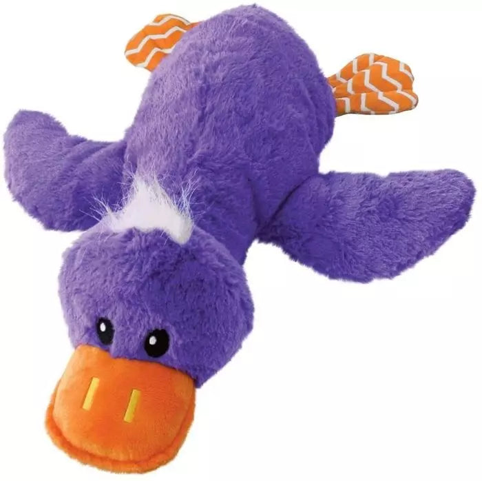 KONG Comfort Jumbo Duck plush dog toy in Purple