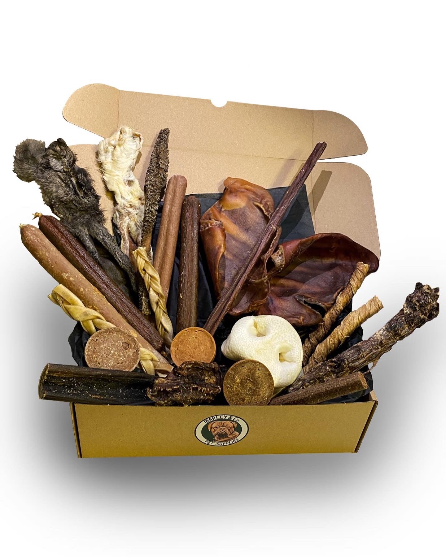 Festive Paws Delight: Christmas Dog Treat Box with Toy and Tasty Surprises!