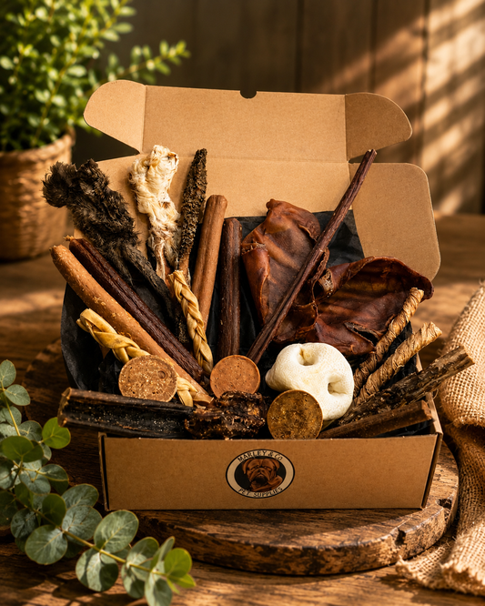 Munchie Box for Medium & Large Dogs – Natural Chewer’s Treat Selection