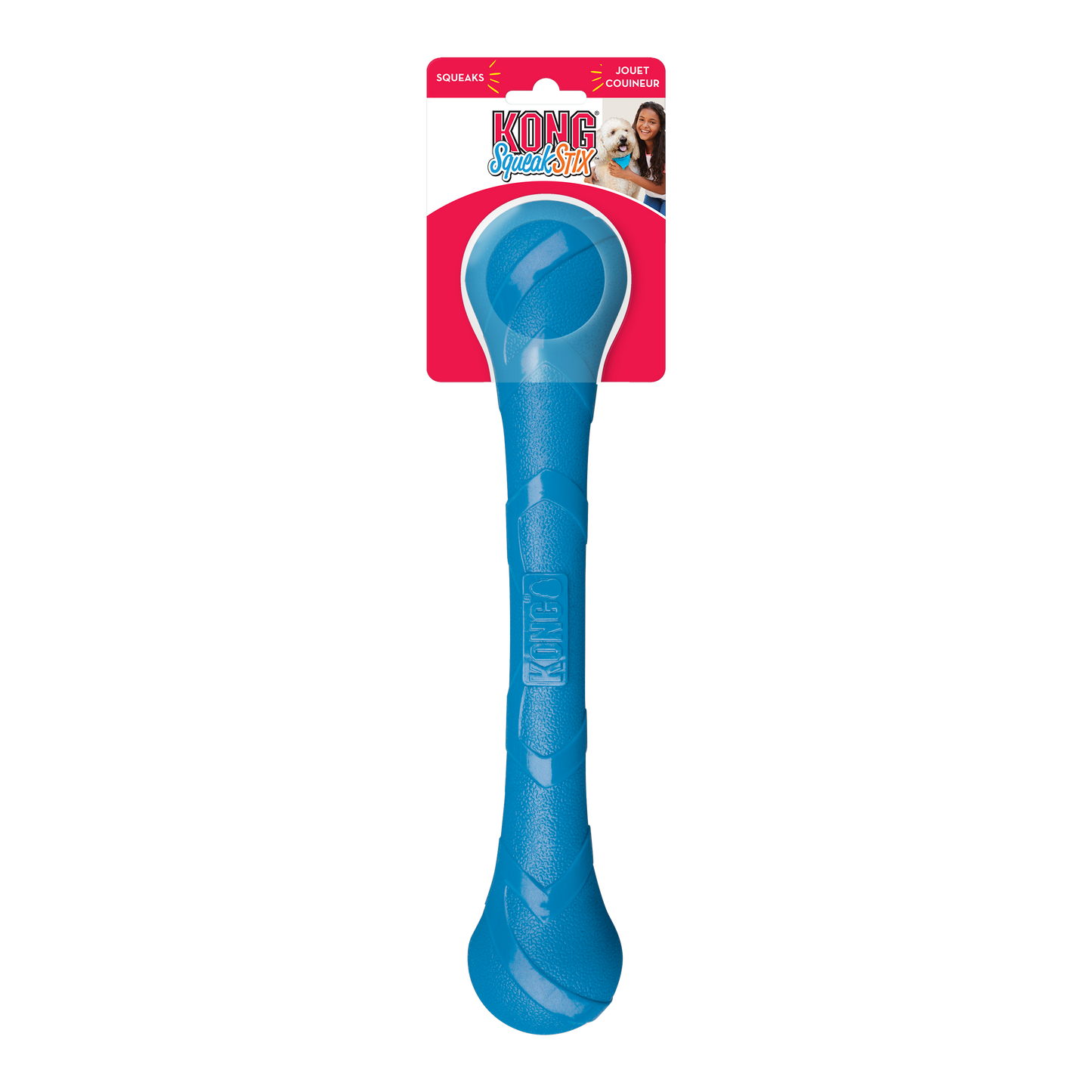 KONG SqueakStix - Durable Fetch and Tug Toy with Dual Squeakers