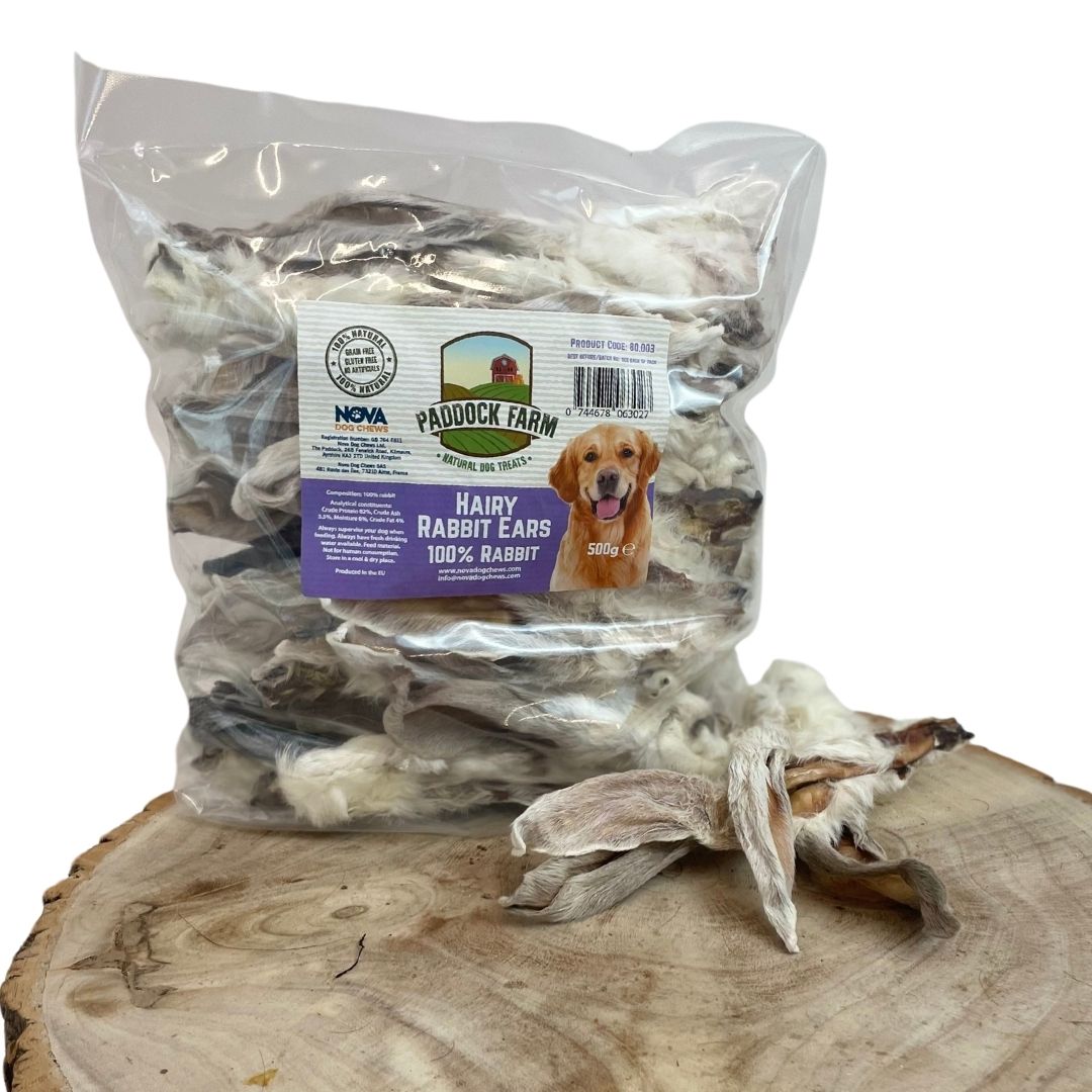 500g Rabbit Ears | Natural, Chewy Dog Treats – Marley N Co. Pet Supplies