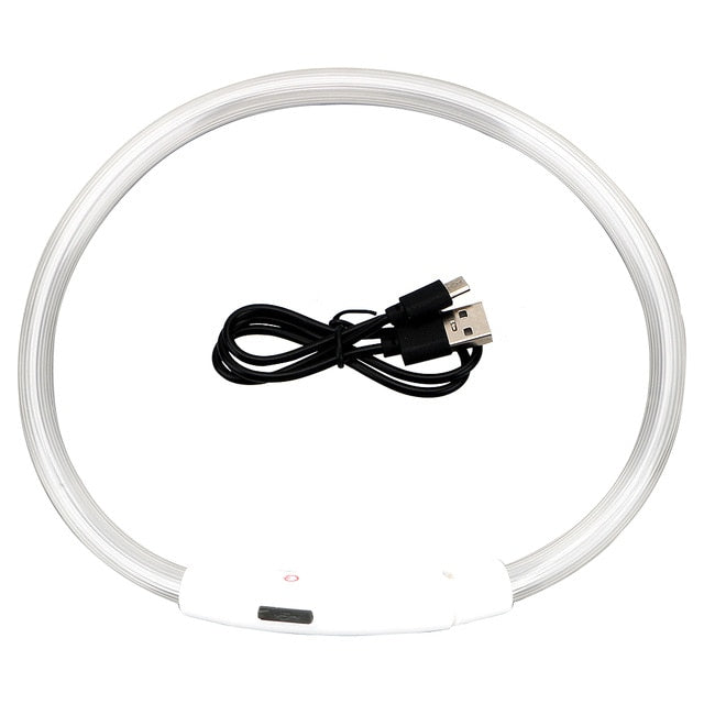 Rechargeable Led Usb Dog Collar - Night Safety Flashing Glow